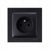 Simon 10 Single Frame 1-Gang Matte Black Cr1/49 Kontakt-Simon 1 Pc