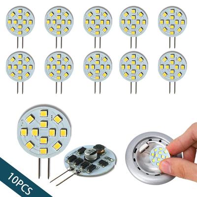 10 paket G4 12-2835 SMD LED Ampul Lamba Süper Parlak AC/DC12V 2 W Gömme Puck Işık Kabine Aydınlatma RV İç