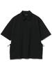Beams Men's S/S Side Pocket Polo Shirt, Black, Size Small
