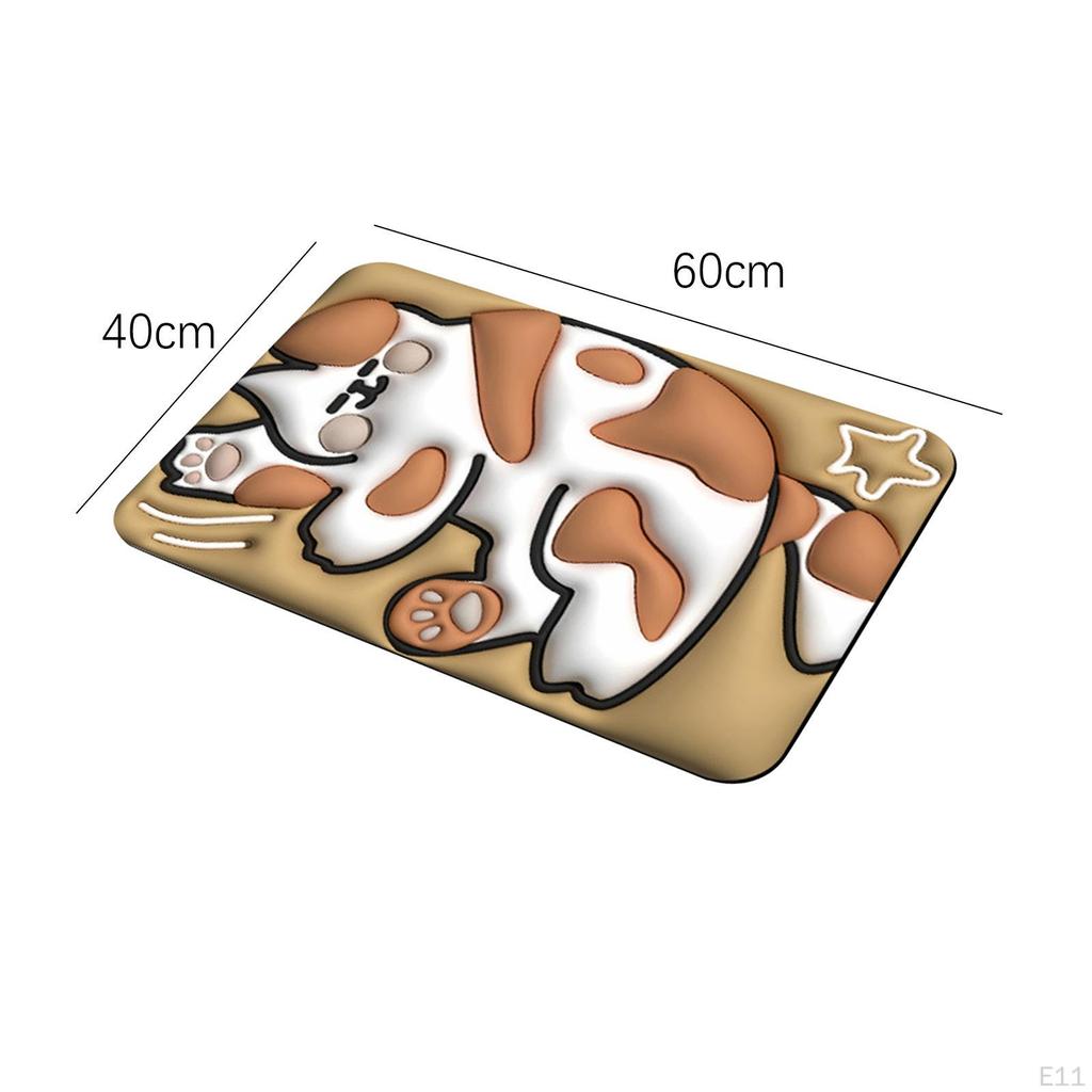 3D Banyo Paspası. Banyo Halısı. Çiçekli Tatlı Yumuşak Yıkanabilir Dekoratif Emici Çok Amaçlı