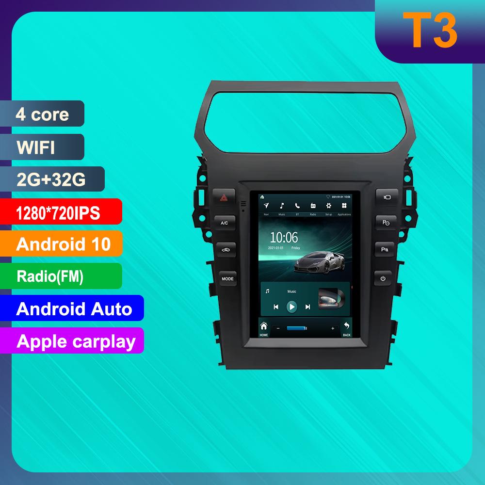Ford Explorer 5 Android Navigation System with HD Reversing Camera and CarPlay Compatibility.