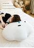 Cloud Plush Backrest Pillow for Girls – Soft Dormitory Sofa Cushion & Lumbar Support