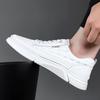 New Leather Men's White Low-top Fashion Light Sports and Leisure Men's Board Shoes Men's Shoes Leather Shoes