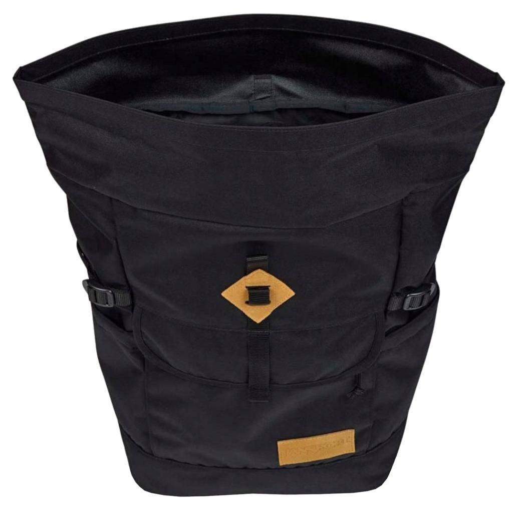 JanSport Hatchet Rolltop Backpack, Unisex Black Backpack