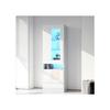Vitrine - MUVOE - Éclairage LED 16 Couleurs - Blanc - 50x40x180 Cm - Meuble De Salon