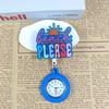 Shiny Cartoon Nurse & Doctor Badge Reel with Retractable PVC Pocket Watch Clip