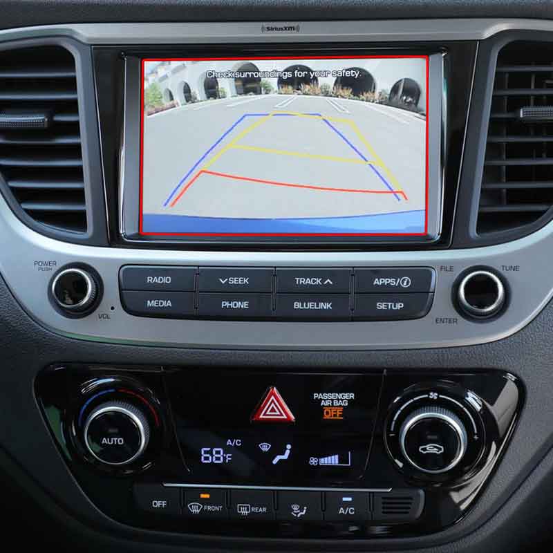 

For Hyundai Accent 2018 Car GPS Navigation Tempered Glass Screen Protective Film Auto Interior Anti-scratch