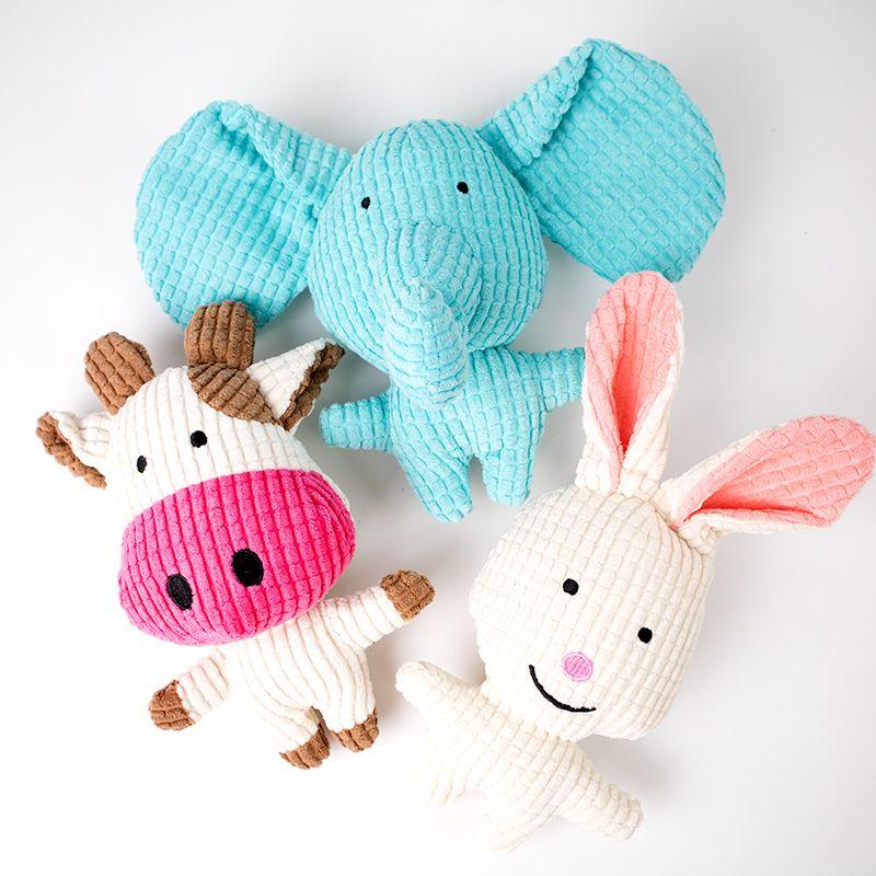 

Pet Supplies Dog Plush Sound Toy Accompany Interactive Cute Animal Corn Velvet Dog Golden Retriever/Border Collie Toy Sound corn velvet elephant