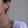 Natural Strong Light To Round Rice-shaped Pearl Whole Body 925 Silver Stud Earrings Plated 18k Gold Fashion Temperament Retro Style Jane Eyre