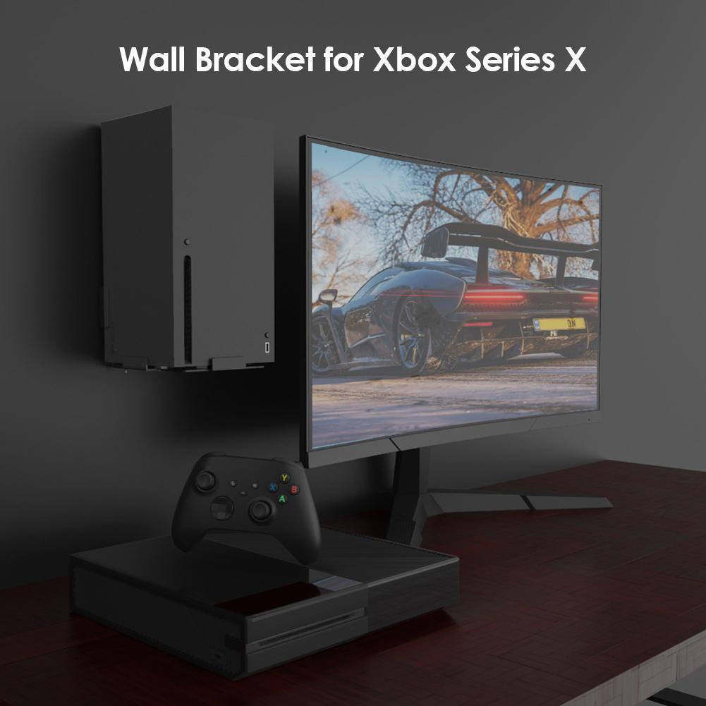 Wall Mount Holder Storage Bracket Rack Dustproof Portable Carrying Decor for Xbox Series X Console Vertical Stand