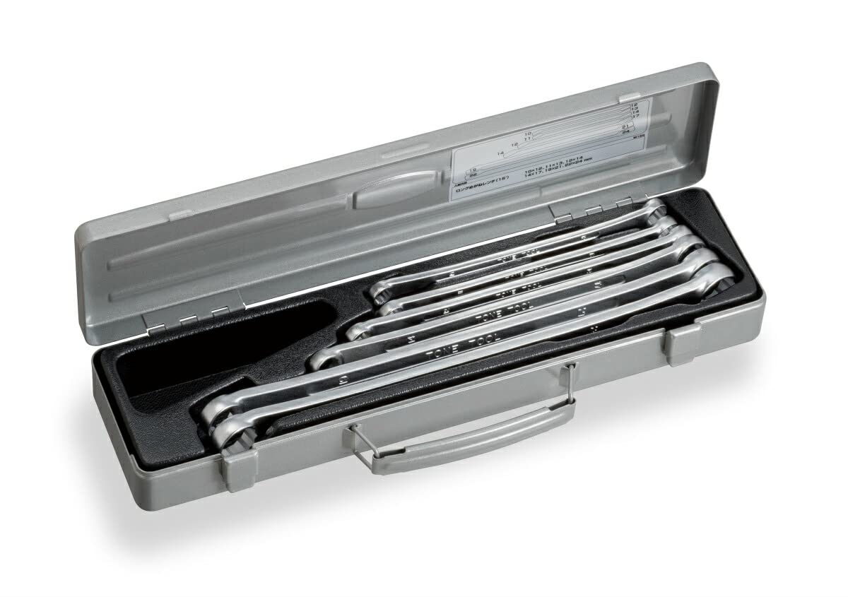 

TONE Long Box Wrench Set (15°) M156 Silver Contents: 6 items