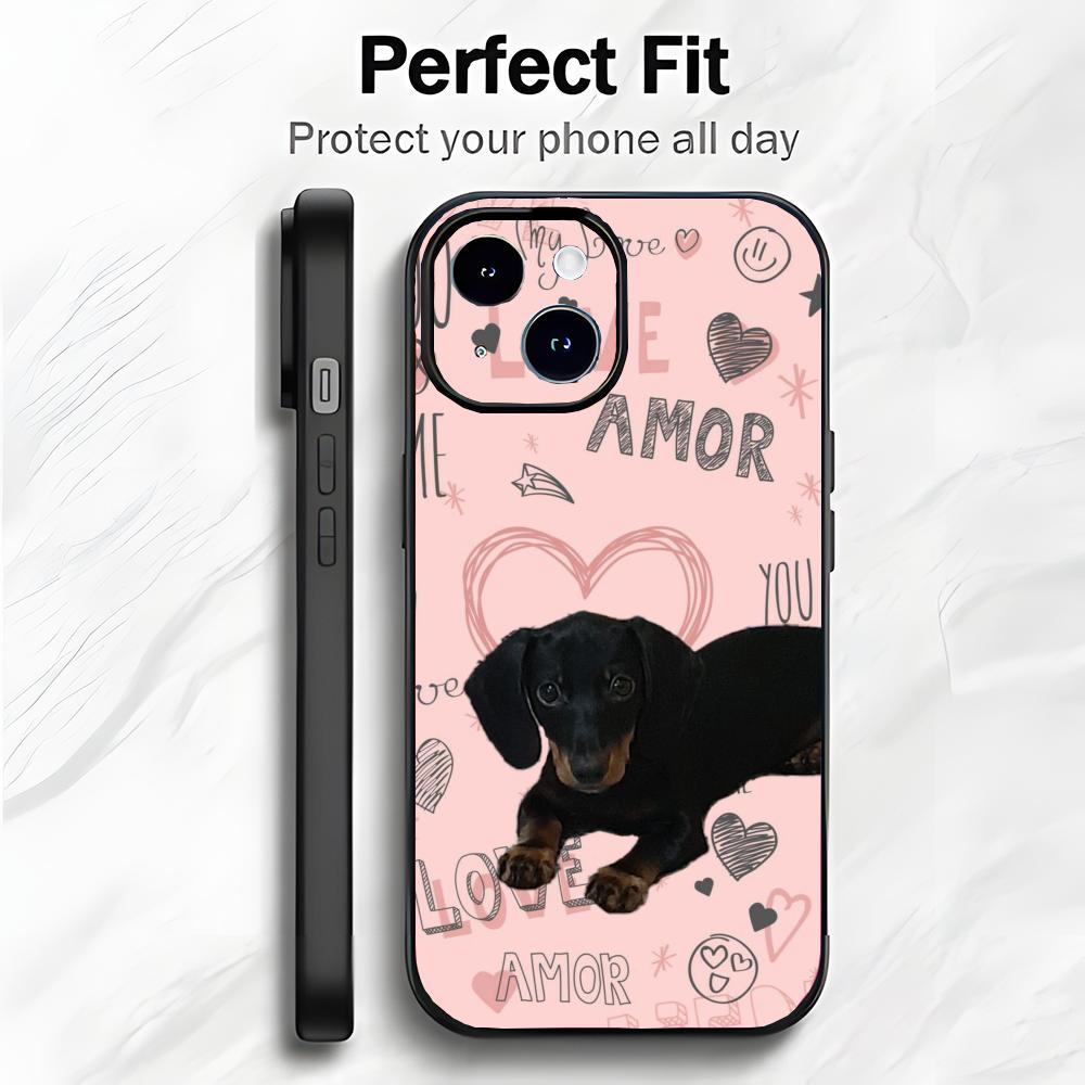 Cute Long Dog D-Dachshund Phone Case Phone Case Soft Packaging Lightweight For iPhone17 16 15 14 13ProMax