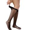 Plus Size Mid Calf Glass Silk Crystal Stockings Sheer Transparent Sexy Summer Thin Women Socks Stretchy Breathable Soft Stocking