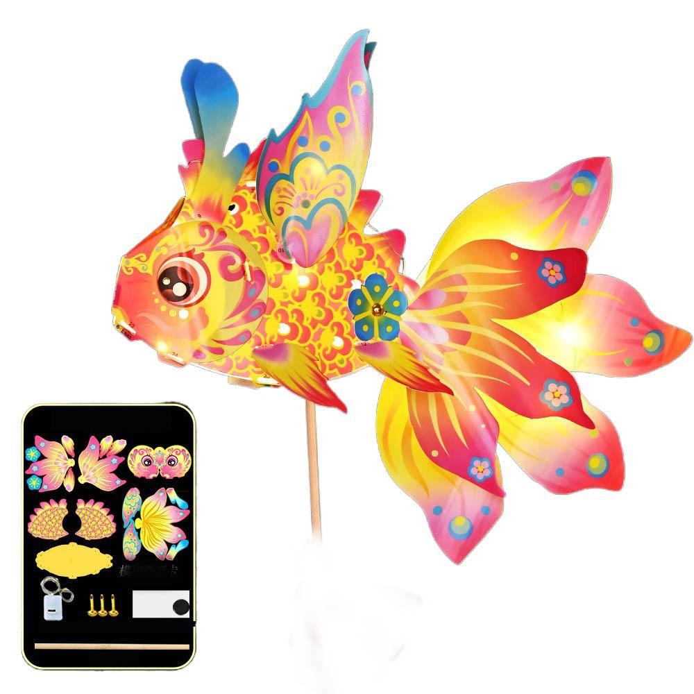 With Led Light Handheld Fish Lantern Chinese  Glowing Handheld  Lantern  Spring Festival