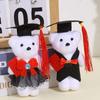 10 pcs/set Graduation Season Mini Bear Flower Bouquet Bachelor Bear Plush Toy  School Graduate Gifts