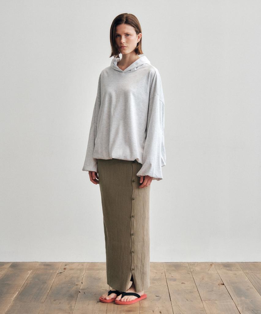 Cita 2Way Button Long Knit Skirt_Cts619(Beige)