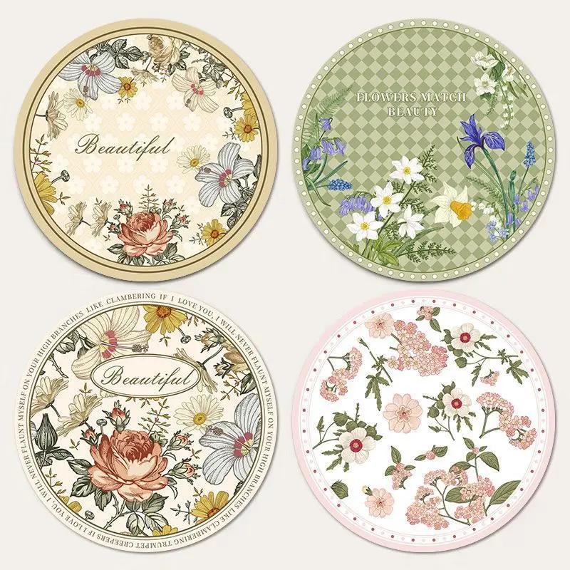 Round Rubber Coasters Antiskidding Absorbent Pad Heatresistant Drink Cup Mat Table Protector Kitchen Items Accessories Drinkware