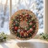 Parent Child Activity Supplies DIY Christmas Sun Catcher Kit, Faux Pearl Art Hanging Ornament, Santa Claus Festive Leisure Time Activities Xmas