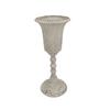 Flared Opening Antique Metal Vases for Dried Flower, Distressed Accent Decorative Tall Urn Vases for Coffee Tables, Shelves and Mantels Decors