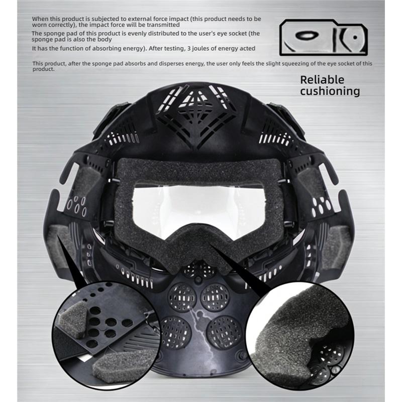 Real CS equipment, lens protection, professional full face mask, windproof and sun visor