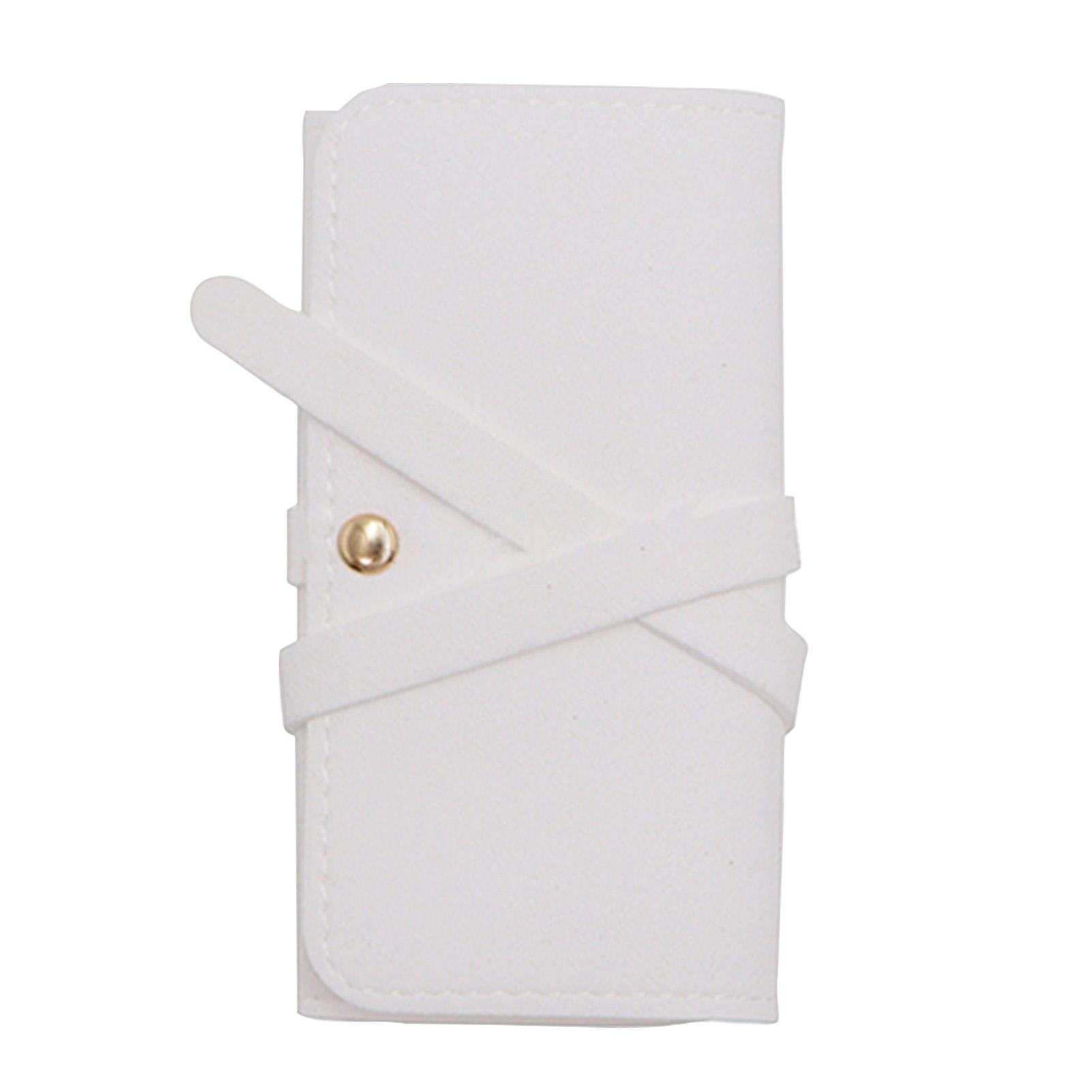 

Thickened Microfiber Jewelry Bag Multifunctional Earring Ring Storage Roll Bag Portable Jewelry Bag One Size белый