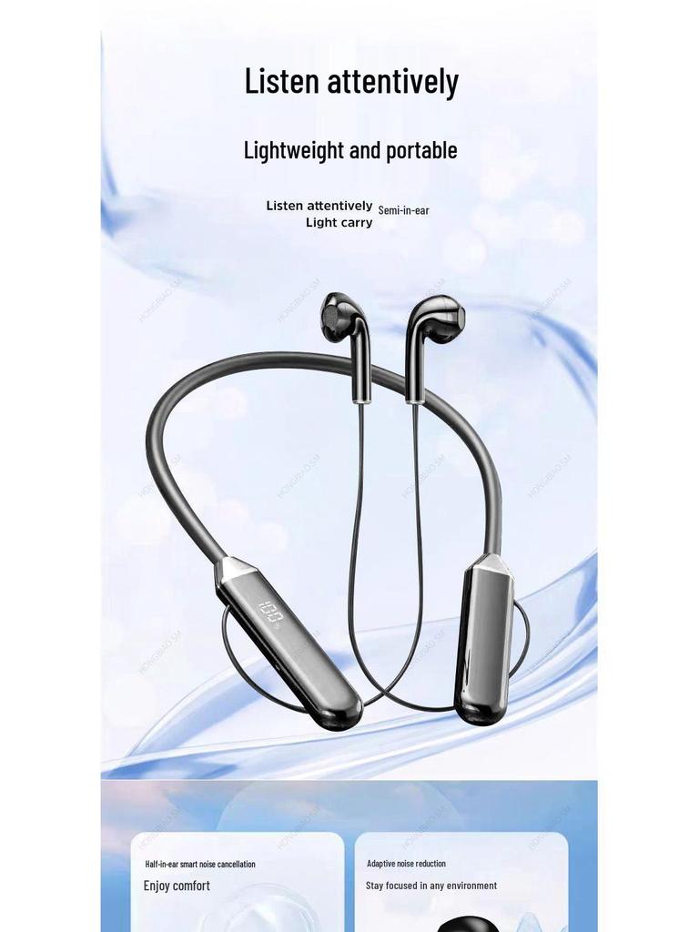 Wireless Sports Neckband Bluetooth Headphones with Long Battery Life, Universal Fit, Non-Slip Design