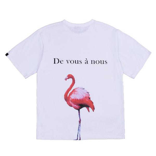 Белая футболка с графическим изображением фламинго Devan White/1 Size