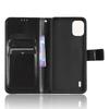 PU Leather Flip Cover for Nokia C12 4G/C12 Pro/C12 Plus Anti-Dorp Crazy Horse Texture Stand Phone Shell Wallet Case