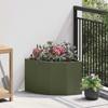 Corner Planter Olive Green 45 x 45 x 35 cm Steel