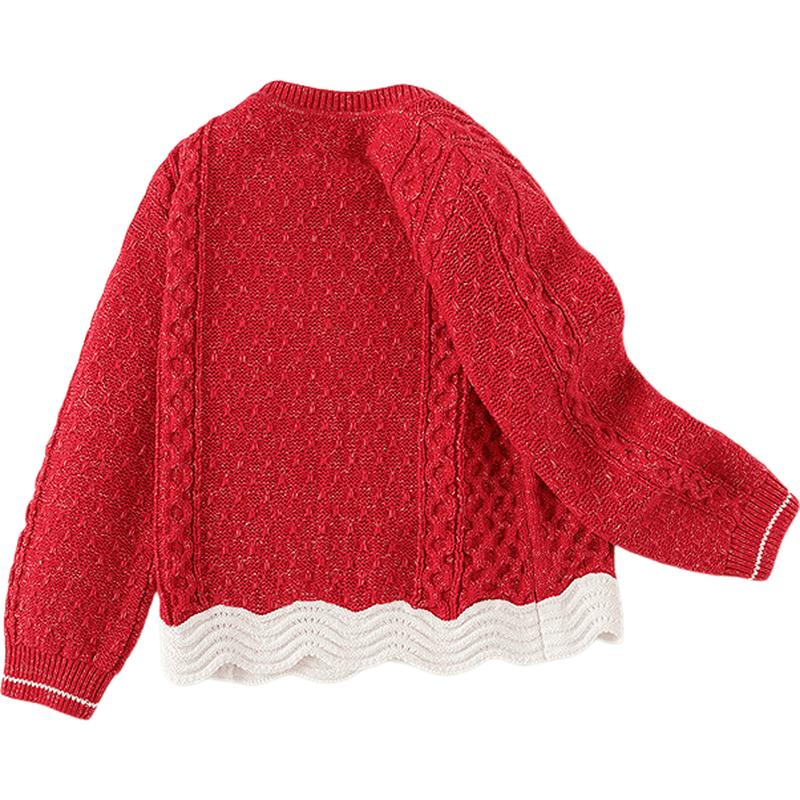 Balabala Girls' Sweet Bow-Knot Knit Cardigan