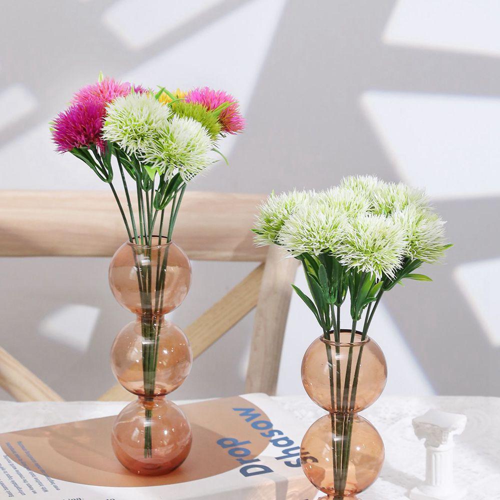 5/10Pcs Artificial Plants Dandelion Bouquet Vases For Home Decor Wedding Decorative Fake Flowers Needlework Ornamental Flowerpot