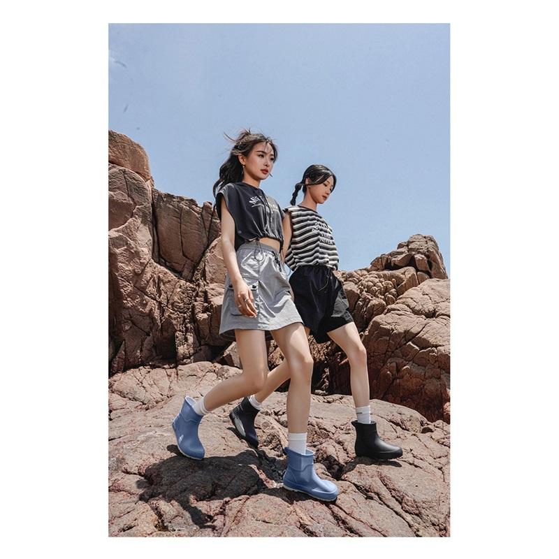 British Style Short Rain Boots Women's Fashion Outdoor Non-slip Water Shoes