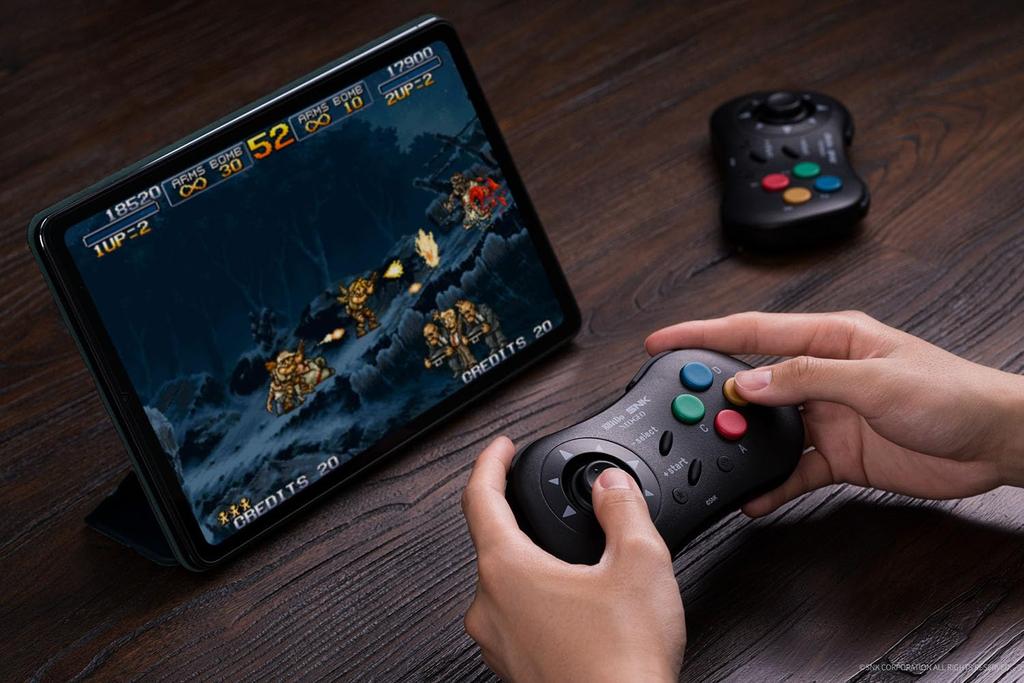 Controler wireless 8Bitdo NEOGEO pentru NEOGEO mini cu joystick Classic Click Licențiat oficial de SNK Windows, Android, - (Negru)
