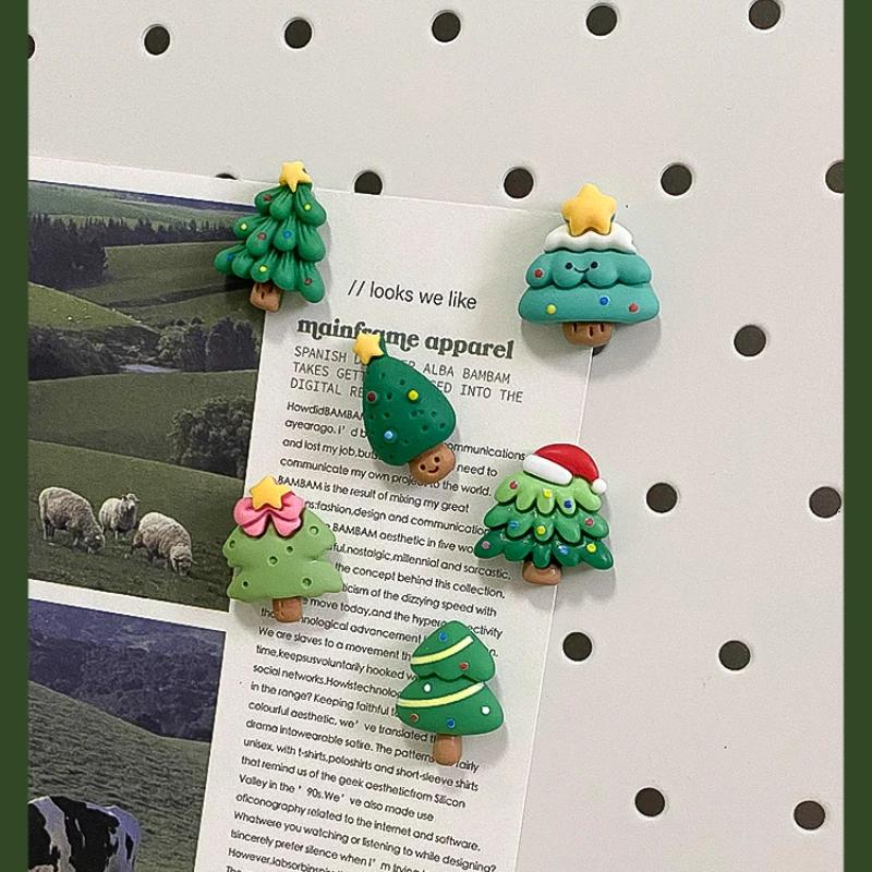 

6 шт. Мини-елка магнитная декоративная магнит на холодильник магнитный по креативная личность.