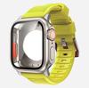 Cinturino in nylon + custodia per Apple Watch Custodia 44mm 45mm 41mm 40mm Copertura in vetro temperato Cambia in Ultra per iWatch Serie 8 7 SE 6 5 3