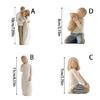 Detailed Family Figurine Handcrafted Resins Decors Carving Textured Miniature Statue Suitable For Various Interior Styles