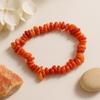 Coralite Chip Stone Beaded Stretch Bracelet