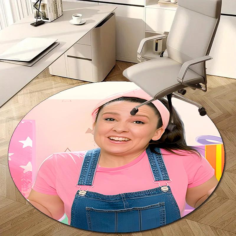1pc Ms Rachel1 Design Printed Area Round Carpet for Bedroom Living Room Home Decor Rugs Mat Non Slip Mat Rug for Bedside