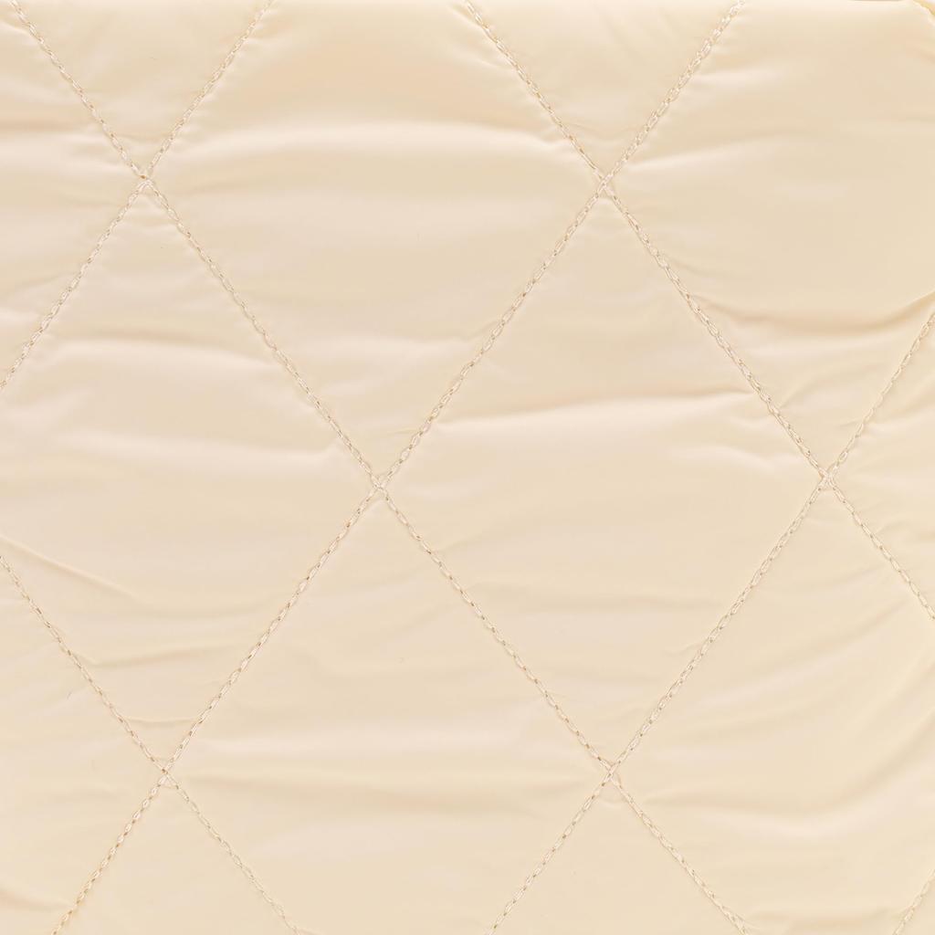 Afternoon Tea Living JG05 Quilted Square Shoulder Bag, Off-White [Large Capacity, Water-Repellent] Lightweight Tote Bag, Perfect for Commuting