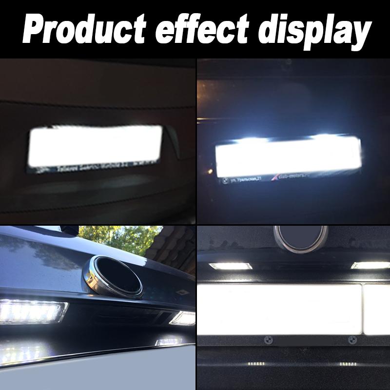 2PCS For BMW E53 X5 1999-2003 E83 X3 2004-2009 Led License Number Plate Lights Canbus Error Free White Tail Lamps