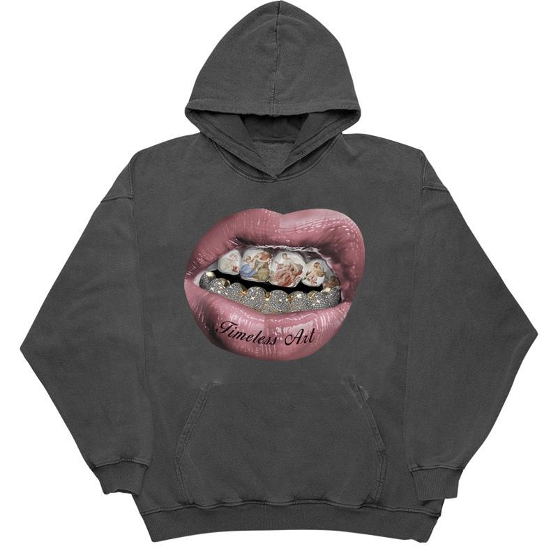 

Худи Y2K в стиле хай-стрит, эстетика, графичный принт, гранж, готика, оверсайз, хип-хоп, винтажный панк-пуловер XL