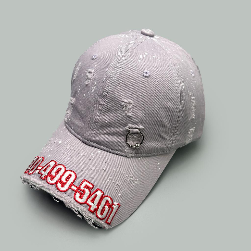 Spring And Summer Hole Wind Letter Embroidery Iron Ring Baseball Cap Men And Women Sunshade Niche Broken Eaves Street Cap