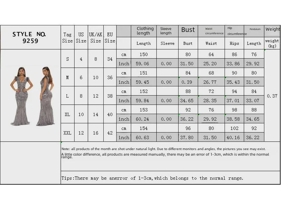 Europese & Amerikaanse Mode Pailletten Veer Schouder Heup Rok Avondjurk