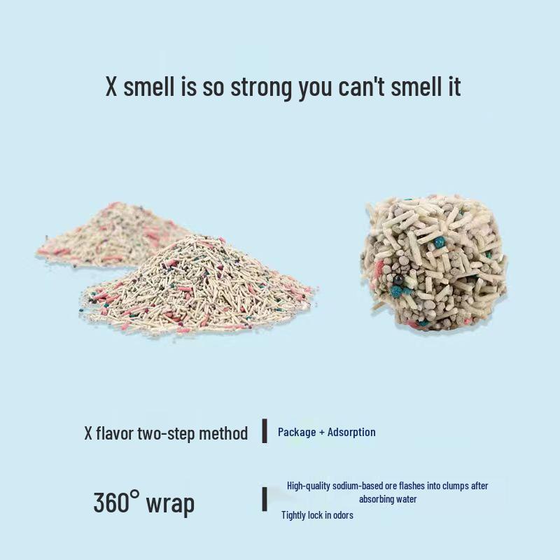 Mage Mixed Cherry Blossom Tofu Cat Litter, 2.5kg - Low Dust, Long-Lasting Fragrance, Fast Clumping