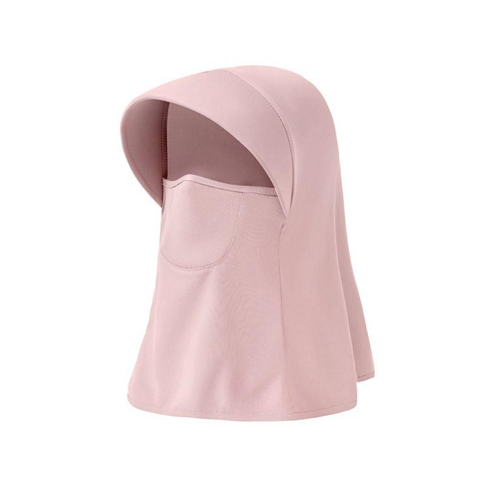 Dustproof Sunscreen Face Cover Solid Color UV Protection Veil Breathable Ice Silk Mask  Cycling
