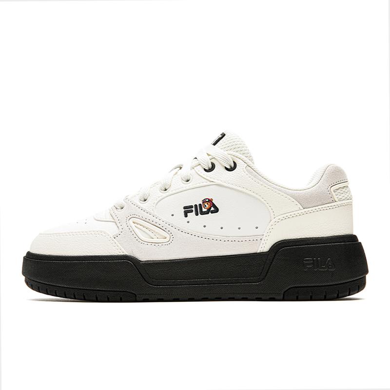 Fila CAMPUS Skateboard Shoes Women's Low Top Snow/Caviar Gray F12W633223FSC