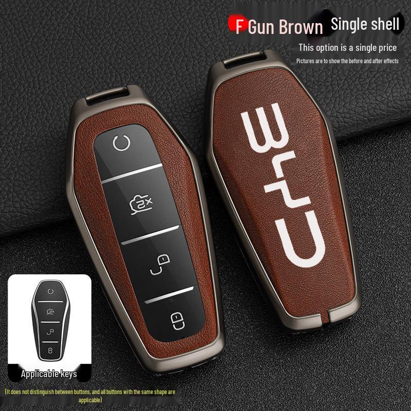 BYD Han Key Case for Qin Pro, Song Max, New Energy, Tang, Song Plus - Metal Shell Car Bag Buckle.
