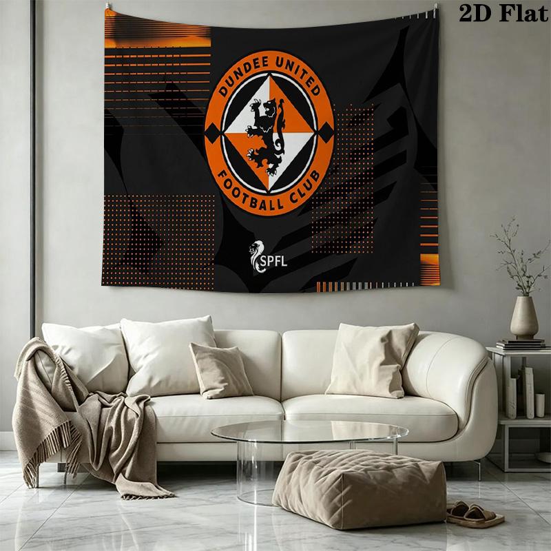 Dundee United FC Wall Tapestry Aesthetic Wall Hanging Printed Fabric Blanket Decorative Tapestries for Bedroom Living Room Home Decor