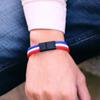 Noter Neues Roman Flaggenfarbe Armband für Männer 4 mm Nylonseil Kette Armband Öffnungsbare Magnetverschluss Spanisch Ukrainisch Symbol Armband
