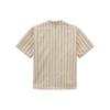 Vans Stripe Print Camp Collar Short Sleeve Shirt Beige Brown Women VN000G3NDJR